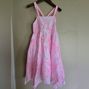 Max Studio Girl Pink Floral Kids Dress 8 Nwt